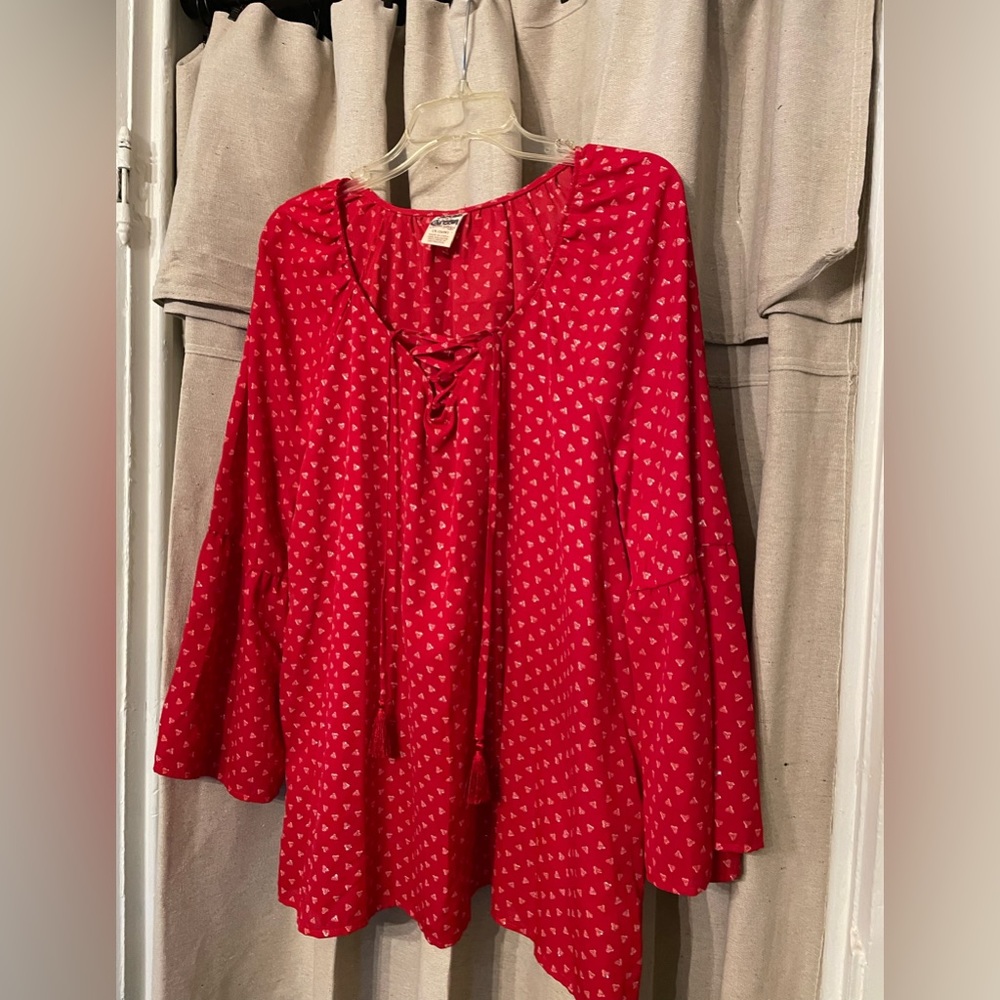 🔥 Faded Glory brand , size 1 XL, red w/sparkle